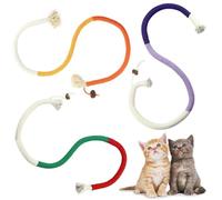 EASONGEE 3pcs Cotton Catnip Toy Bite Rope, Kitten Teething Chew Toy Rope, Cat Toy Bite Rope, Natural Catnip Cat Chew Toy Catnip Chewing Rope for Cats Teeth Cleaning Kitty Stress Release