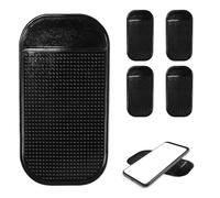 EASONGEE 4pcs Anti-slip Car Dash Mats, Car Dash Sticky Pad Universal Car Dashboard Holder Anti-skid Silicone Dashboard Mat Dashboard Anti Slip Mat for Cell Phone, Sunglass, Key, GPS, Coins