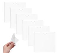 EASONGEE 6pcs Parking Permit Holder, Clear PVC Car Tax Disc Holder, Car Permit Holder, Windscreen Card Holder, Self Adhesive Car Permit Holder, Ticket and Note Holders for Car, Badges