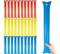 EASONGEE Bam Bam Thunder Sticks, 30pcs Inflatable Cheering Sticks, Boom Noise Makers Cheerleading Cheering Boom Sticks, Team Spirit Sticks, Noisemakers for Basketball Football Sporting Events, Party