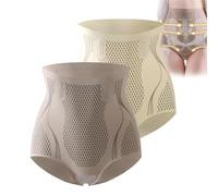 EasPowest Grishay Curve Shaper, Women's High Waisted Cotton Underwear Ladies Soft Full Briefs Panties, Comfortable and Breathable (2*b,M)