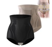 EasPowest Grishay Curve Shaper, Women's High Waisted Cotton Underwear Ladies Soft Full Briefs Panties, Comfortable and Breathable (2*a,M)