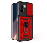 EASSGU Armor Case for Smartphone, Compatible with POCO M7 (4G)(Phone Dimension Size 169.48x80.45x8.4mm) Please measure the size of your phone. Red