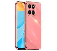 EASSGU Electroplated Frame Mobile Phone Case for Honor 400 Smart 5G (6.77 Inches), Soft TPU Silicone Protective Case - Red
