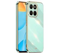 EASSGU Electroplated Frame Mobile Phone Case for Honor 400 Smart 5G (6.77 Inches), Soft TPU Silicone Protective Case - Green