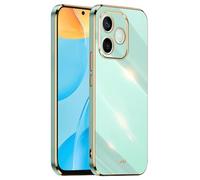 EASSGU Electroplated Frame Mobile Phone Case for Honor 600 Lite 5G (6.6 Inches), Soft TPU Silicone Protective Case - Green