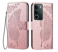 EASSGU Leather Case for Realme C71 / Realme P3 Lite (6.67" Inches) Flip Folio Magnetic Leather Phone Cover with 3 Card Slots 1 Wallet, Phone Case - Rose Gold