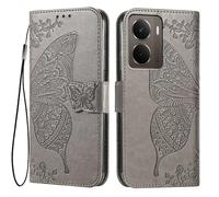 EASSGU Leather Case for Realme P3 5G (6.67" Inches) Flip Folio Magnetic Leather Phone Cover with 3 Card Slots 1 Wallet, Phone Case - Grey