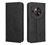 EASSGU Phone Case for Nubia Focus 5G / ZTE Blade A75 5G (6.56" Inches) Flip Folio PU Leather Magnetic Switch Phone Cover, [3 Card Slots] [1 Wallet] Stand Phone Case - Black