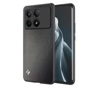 EASSGU Phone Case for POCO F6 Pro (6.67" Inches), Leather Back Business Style Phone Case - Kevlar