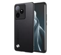 EASSGU Phone Case for Realme GT 7 / GT 7T (6.8" Inches), Leather Back Business Style Phone Case - Black