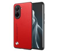 EASSGU Phone Case for Smartphone, Compatible with Redmi A5 / POCO C71 (Phone Dimension Size 171.7x77.8x8.26mm) Please measure the size of your phone, Leather Back Business Style Phone Case - Red