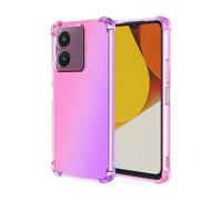 EASSGU TPU Silicone Phone Case for HMD Arc/HMD Key/HMD Aura2 (6.52" Inches), Clear Gradient Color Protective Cover, Anti Drop, and Anti Scratch Phone Case - Pink Purple