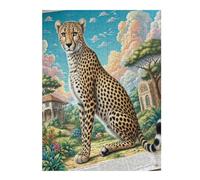 East African Cheetah 500 Piece Pack Classic Jigsaw Puzzle Cute Pet Animals Couple Puzzle Partners Ultra Difficult Wall Decor Easter New Year Cardboard 500 PCS