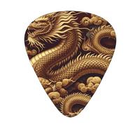 East-Asian-Dragon 12 Pack Guitar Picks With 3 Thicknesses And Storage Box, Abs Plectrums For Electric Bass Guitar Players
