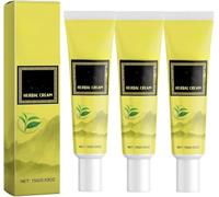 East Asian Natural Herbal Cream-Pack Body & Neck Moisturiser, Mint & Honeysuckle Relief Balm, Lightweight Non-Greasy Skin Emollient, Soothes Dry Red Skin, Vegan 15g (3PCS)