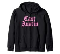East Austin Texas 512 737 Mexican American Art Activism Pink Zip Hoodie
