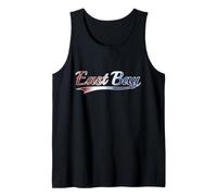 East Bay Patriotic Distressed USA California Pride Tank Top
