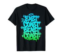 East Coast Beast Coast - Graffiti Street Typography T-Shirt