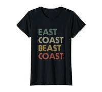 East Coast Beast Coast - Vintage Retro Design Value Graphic T-Shirt, Women, Black, M