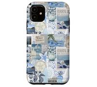 East Coast Coastal Ocean Seashell Starfish Collage Aesthetic Case for iPhone 11