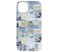 East Coast Coastal Ocean Seashell Starfish Collage Aesthetic Case for iPhone 14 Plus