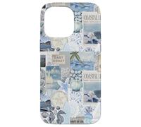 East Coast Coastal Ocean Seashell Starfish Collage Aesthetic Case for iPhone 14 Pro Max