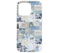 East Coast Coastal Ocean Seashell Starfish Collage Aesthetic Case for iPhone 15 Pro Max