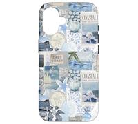 East Coast Coastal Ocean Seashell Starfish Collage Aesthetic Case for iPhone 16