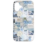 East Coast Coastal Ocean Seashell Starfish Collage Aesthetic Case for iPhone 16 Plus