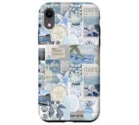 East Coast Coastal Ocean Seashell Starfish Collage Aesthetic Case for iPhone XR