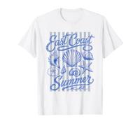 East Coast Summer Vintage Seashell Souvenir Beach Vacation T-Shirt