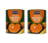 East end Kesar Mango Pulp Can 800g x 2 - Rich & Sweet, Ideal for Desserts, Smoothies, and Cooking