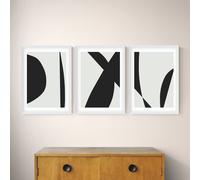 East End Prints Abstract White Frame Art Print Set - A2