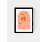 East End Prints Aperol Framed Art - A3 - Black, Natural,Black,White