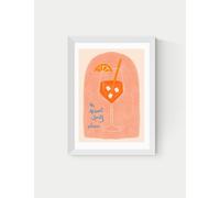 East End Prints Aperol Framed Art White