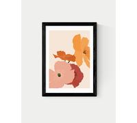 East End Prints Autumn Wildflowers Rectangle Framed Art Black