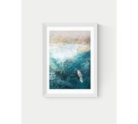 East End Prints Azure Walk Framed Art - A3 - White, Natural,White,Black