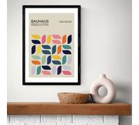 East End Prints Bauhaus Petals Black Frame Art Print - A2