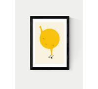 East End Prints Belly Rub Framed Art - A3 - Black, Black,White,Natural
