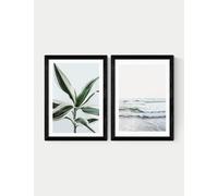 East End Prints Botanical Beach Twin Set Framed Art Black