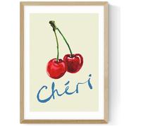 East End Prints Cheri Oak Frame Art Print - A3