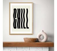 East End Prints Chill Oak Frame Art Print - A3