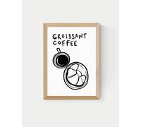 East End Prints Croissant Coffee Framed Art Natural