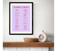 East End Prints Dumpling Menu Black Frame Art Print - A2