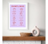 East End Prints Dumplings Menu White Frame Art Print - A3