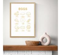 East End Prints Eggs II Oak Frame Art Print - A3
