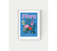 East End Prints Flora Framed Art - A3 - White, Natural,White,Black