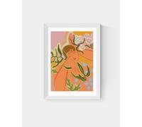 East End Prints Flourish Framed Art White