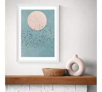 East End Prints Fly Away White Frame Art Print - A3